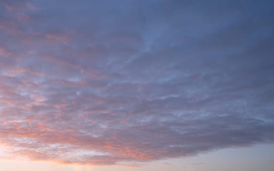 Evening sky with pastel-colored clouds