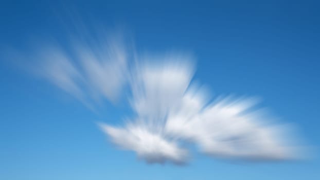 View to sky with cumulus clouds