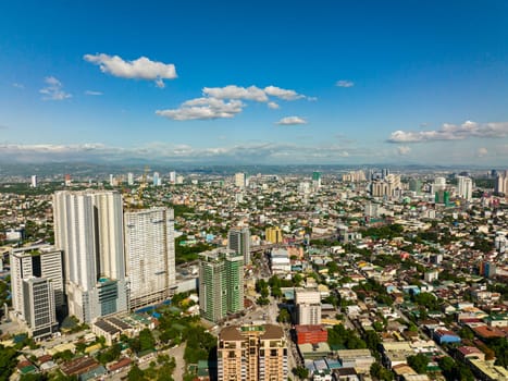 Manila is the capital of the Philippines with modern buildings and skyscrapers.