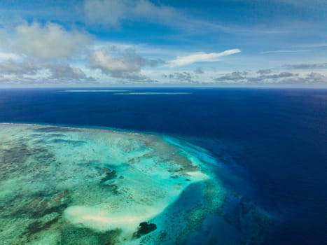 Crystal clear water of the tropical sea. Balabac, Palawan. Philippines.