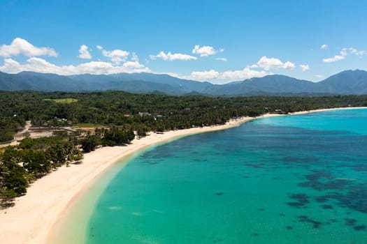 Beautiful tropical beach and blue sea. Pagudpud, Ilocos Norte, Philippines.