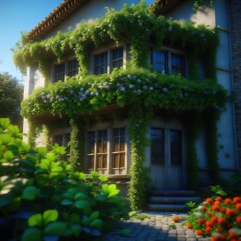 Plants on the house. Image created by AI