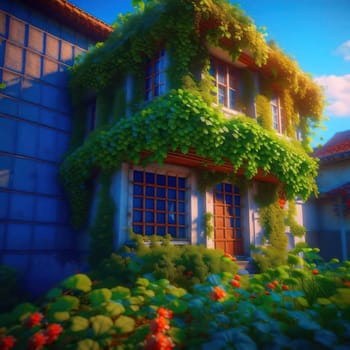 Plants on the house. Image created by AI