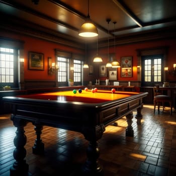 billiards. Image created by AI