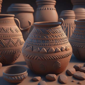 clay pots. Image created by AI