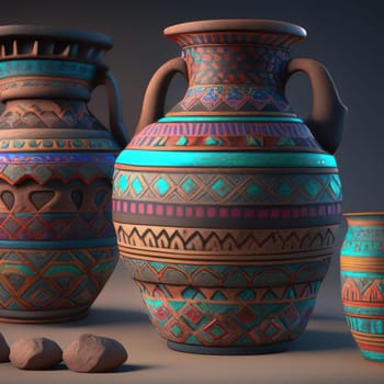 clay pots. Image created by AI