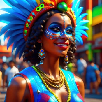 Girl at the carnival. Image created by AI