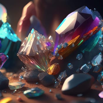 Crystals. Image created by AI