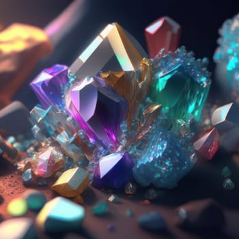 Crystals. Image created by AI