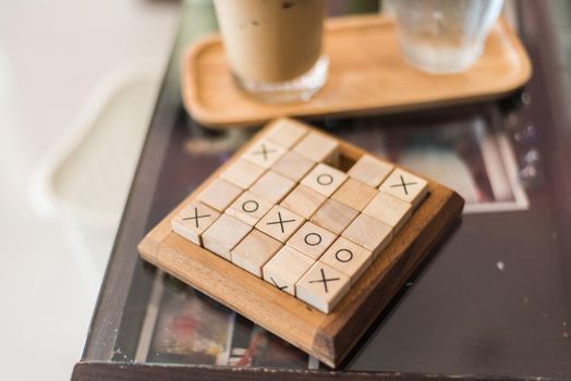 Wood sudoku board and tiles
