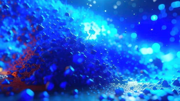 Particles with blur. Image created by AI