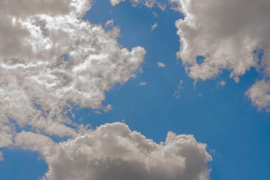 White clouds in blue sky