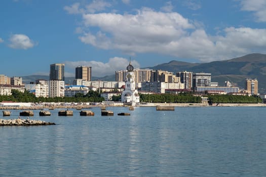 Novorossiysk, Russia - July 17, 2023. Church of Saints Peter and Fevronia of Murom Wonderworkers.
