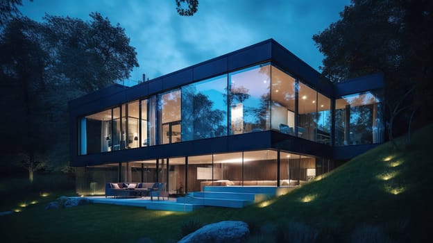 Modern Villa - Generative AI, AI generated
