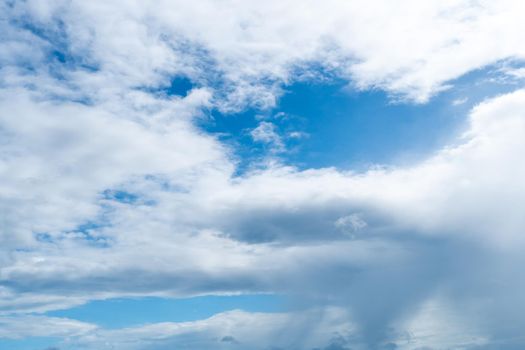 Copy space minimal concept of summer blue sky and white cloud abstract blank background.