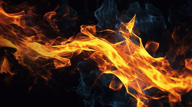 Fire on a black background. A pattern for your design