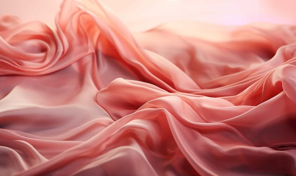 Beautiful smooth elegant wavy hot baby pink satin silk luxury cloth fabric texture, abstract background design. Copy space background