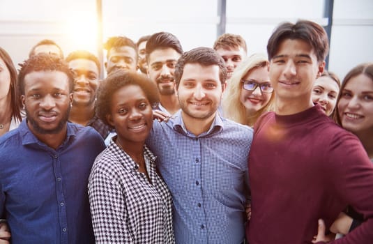 close up. portrait of a large group of diverse business people.