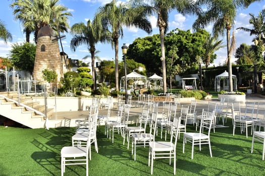 Ashkelon, Israel April 20 2019: Wedding in the park of the Ganei Zvi celebration hall. High quality photo