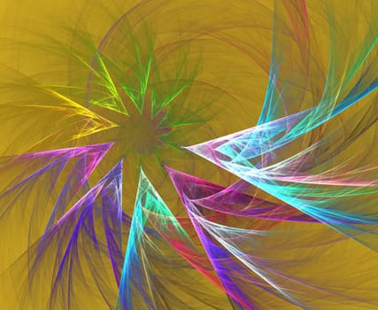 Abstract background, colored fantastic texture, unique art illustration, fractal for graphic design projects. High quality illustration.