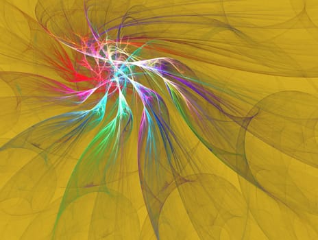 Abstract background, colored fantastic texture, unique art illustration, fractal for graphic design projects. High quality illustration.