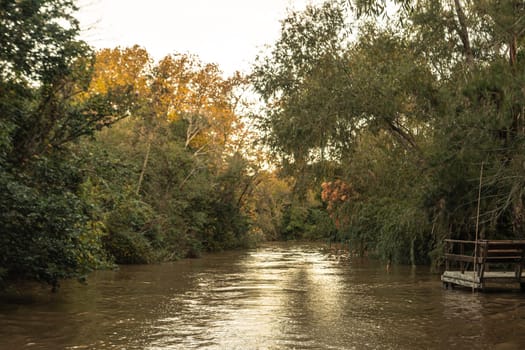 Afternoon on the Lujan river in the Tigre Delta in Buenos Aires, Argentina in 2023.