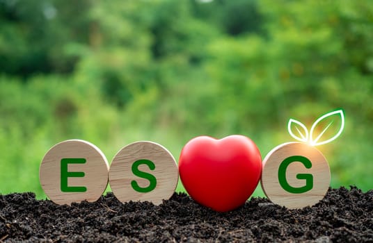 ESG concept for environment, society and governance in sustainable. business responsible environmental.