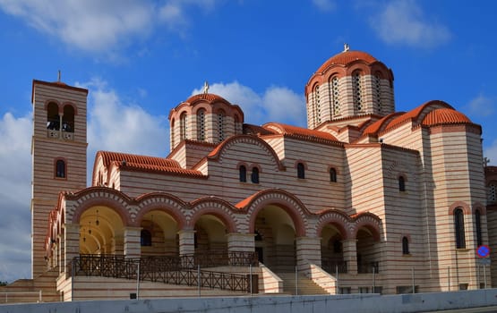 Limassol, Cyprus - Oct 08. 2019. the Sacred Temple of Saint Arsenius of Cappadocia and Paisios the Athonite