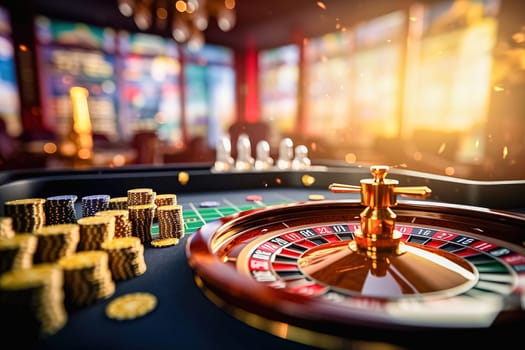 Roulette wheel in a casino. High quality photo