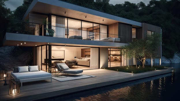 Modern Villa - Generative AI, AI generated