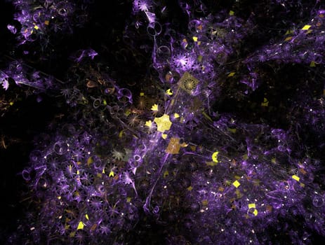 Imaginatory lush fractal texture image abstract background