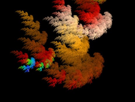 Imaginatory lush fractal texture image abstract background