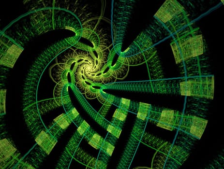 Imaginatory lush fractal texture image abstract background