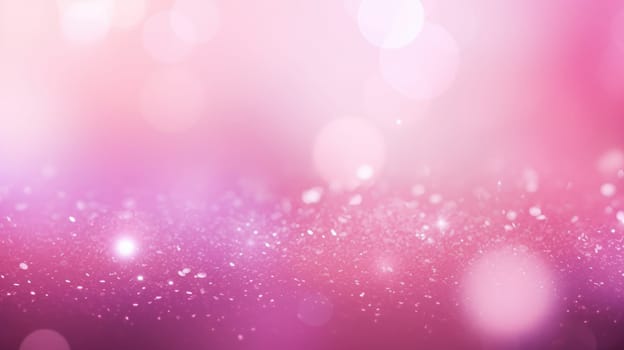 Pink glitter texture christmas, celebration abstract bokeh background with copy space ai