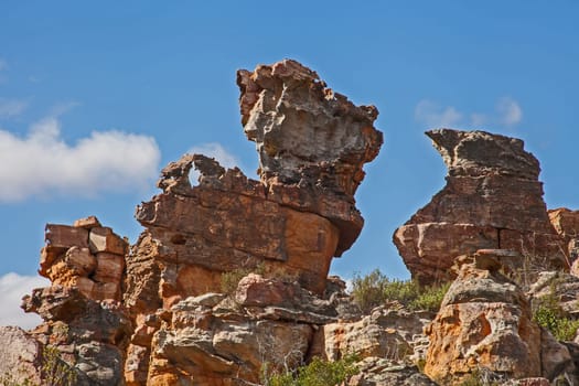 Interesting rock formations at Truitjieskraal in the Cederberg Wilderniss Area, Western Cape, South Africa