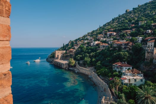 Alanya city, Turkey, view from red tower (kizil kule)