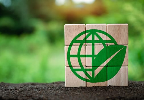 Human hand and model earth icon.Representing helping to save the environment.save world concept.