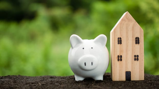 Concept of selling a house.  Real estate agent offer house, property insurance and security, affordable housing concepts, home insurance broker agent, salesman person.