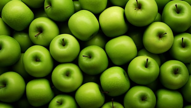 Lots of green apples. Background of apples. High quality photo