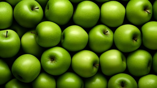 Lots of green apples. Background of apples. High quality photo