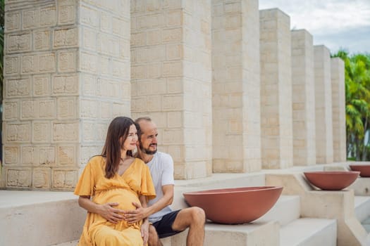 A loving couple in their 40s cherishing the miracle of childbirth in Mexico, embracing the journey of parenthood with joy and anticipation.