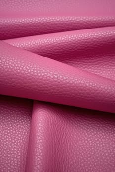 Artificial pink leather texture with waves and bends, AI Generated