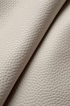 Artificial white leather texture with waves and bends, AI Generated