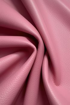 Artificial pink leather texture with waves and bends, AI Generated