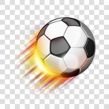 Soccer sport ball flying. Eps 10 editable, gradients with transparency. Easy to put over any background.