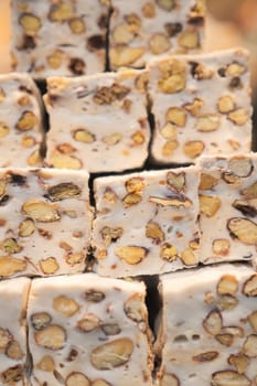 traditional Turkish delight With Nut .