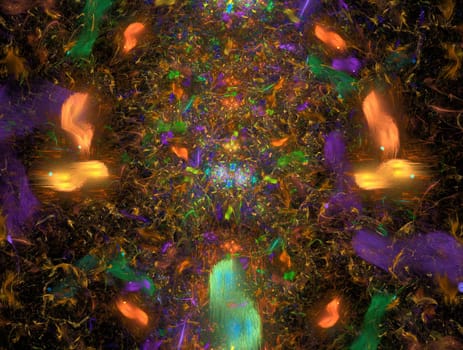 Imaginatory lush fractal texture image abstract background