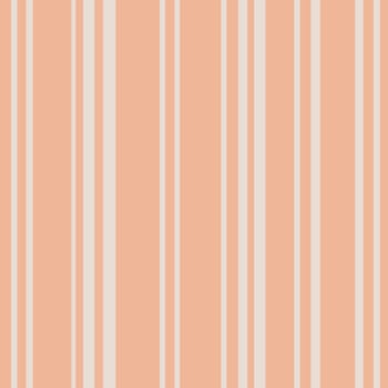 Hand drawn seamless pattern with minimalist lines, stripes striped abstract geometric design. Beige apricot blush peacj orange print, trendy warm colors, creative stroke doodle. Retro vintage style