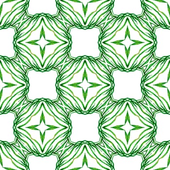 Textile ready bizarre print, swimwear fabric, wallpaper, wrapping. Green juicy boho chic summer design. Hand drawn tropical seamless border. Tropical seamless pattern.