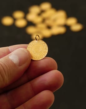 turkish quarter gold, close-up quarter gold, gold market, investment instrument gold, gold and investment,